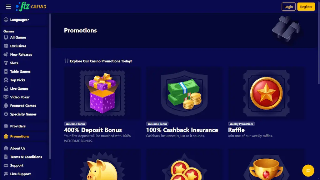 Fiz Casino – Official Online Casino Platform image 3
